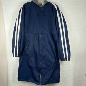 Speedo Navy Blue Full Zip Hooded Long Swim Parka Jacket Coat 2XL